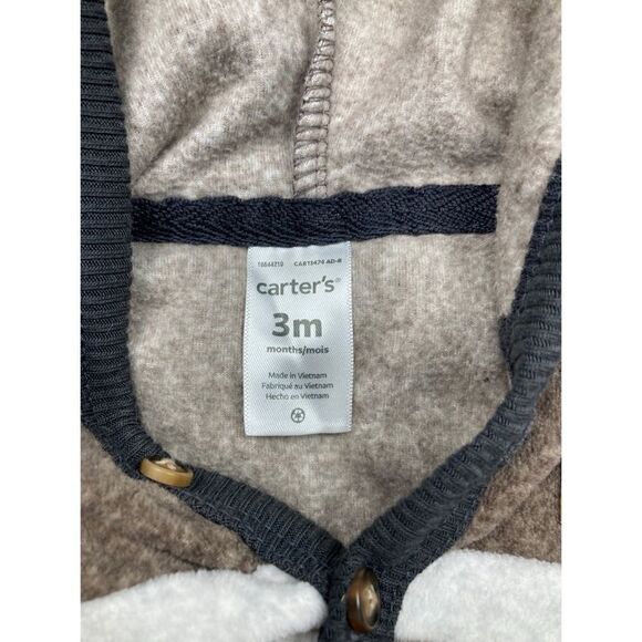 Carter’s brown and tan fleece outfit - Picture 4 of 4